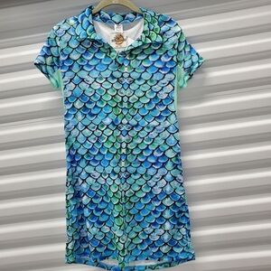 Mermaid Scale Pattern Dress Sz S
